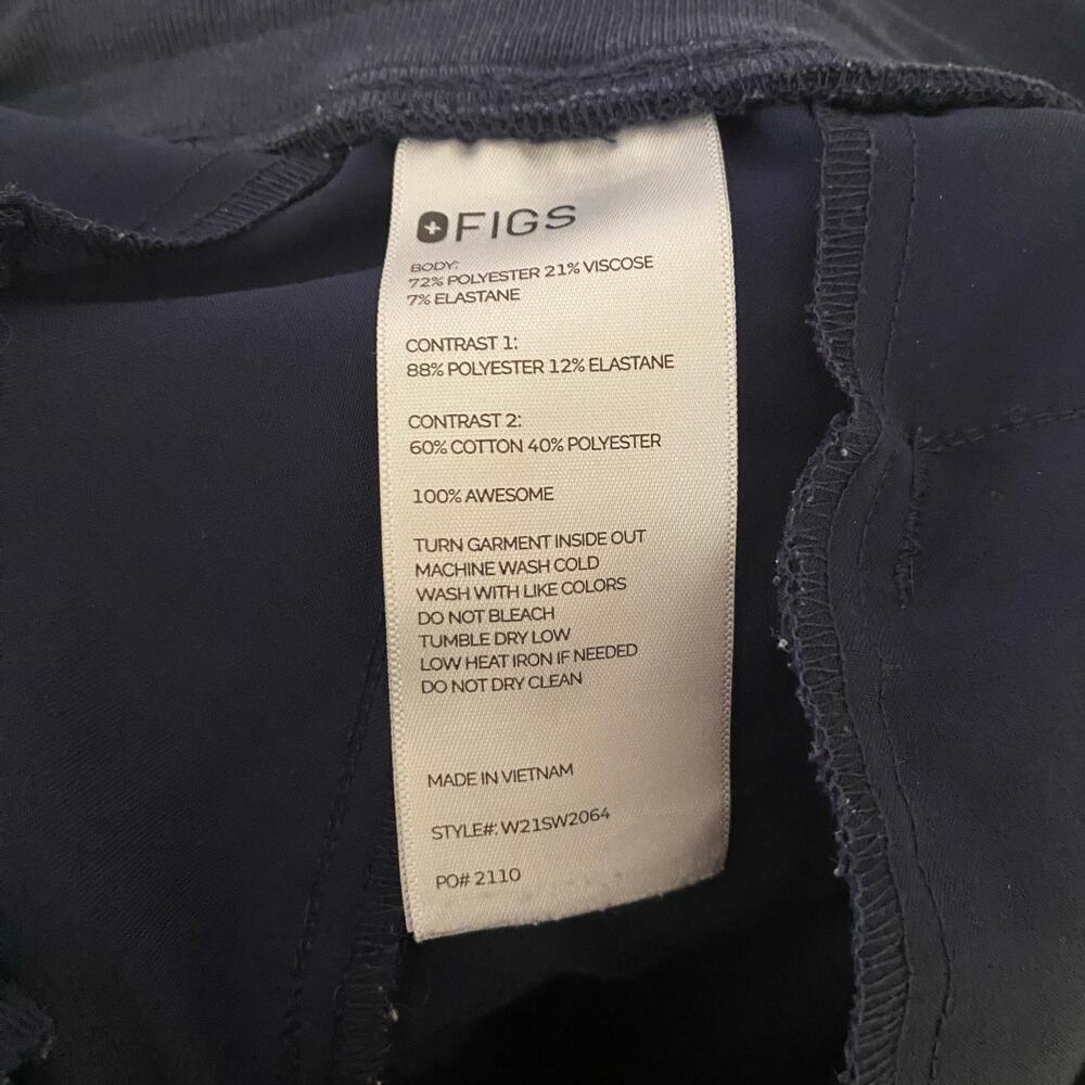 FIGS Navy Blue Zamora Jogger Scrub Pants Uniform Nurse Doctor Women's size Small - Picture 8 of 8